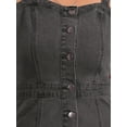 thumbnail image 5 of INSPIRE CHIC Women's Denim Dresses Button Down Sleeveless Sweetheart Neck Midi Jean Dresses S Gray, 5 of 6