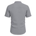 thumbnail image 4 of CONZONE Mens Buttons Down Shirts Short Sleeve Shirts for Men Trendy Solid Color Slim Soft Lightweight Summer Tops, 4 of 7