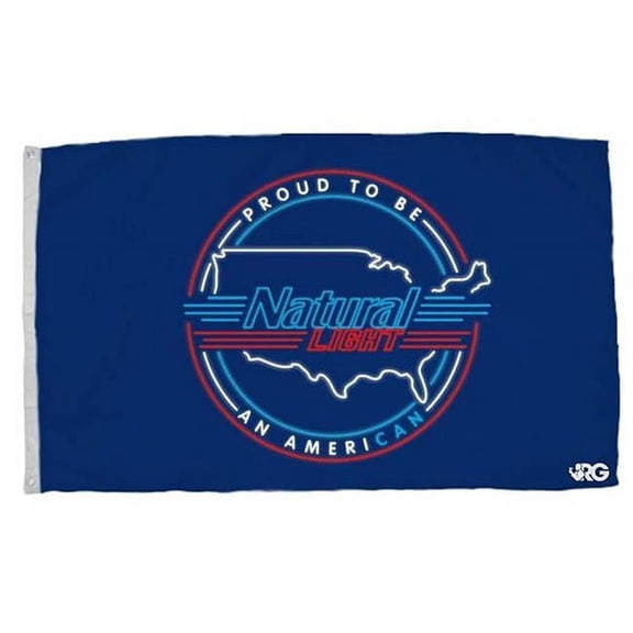 Natural Light 44664 Natural Light Proud to Be An American Rowdy Gentleman Flag