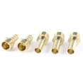 thumbnail image 1 of Unique Bargains 5 Pcs 1/4'PT Filetage Mâle à 8mm Tuyau Barbillon Laiton Raccord Droit, 1 of 1