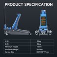 thumbnail image 5 of LARBANKE 3 Ton Low Profile Floor Jack, Hydraulic Dual Piston Quick Lift, 2.87-19.69" Lift Range, for Various Cars, 5 of 7