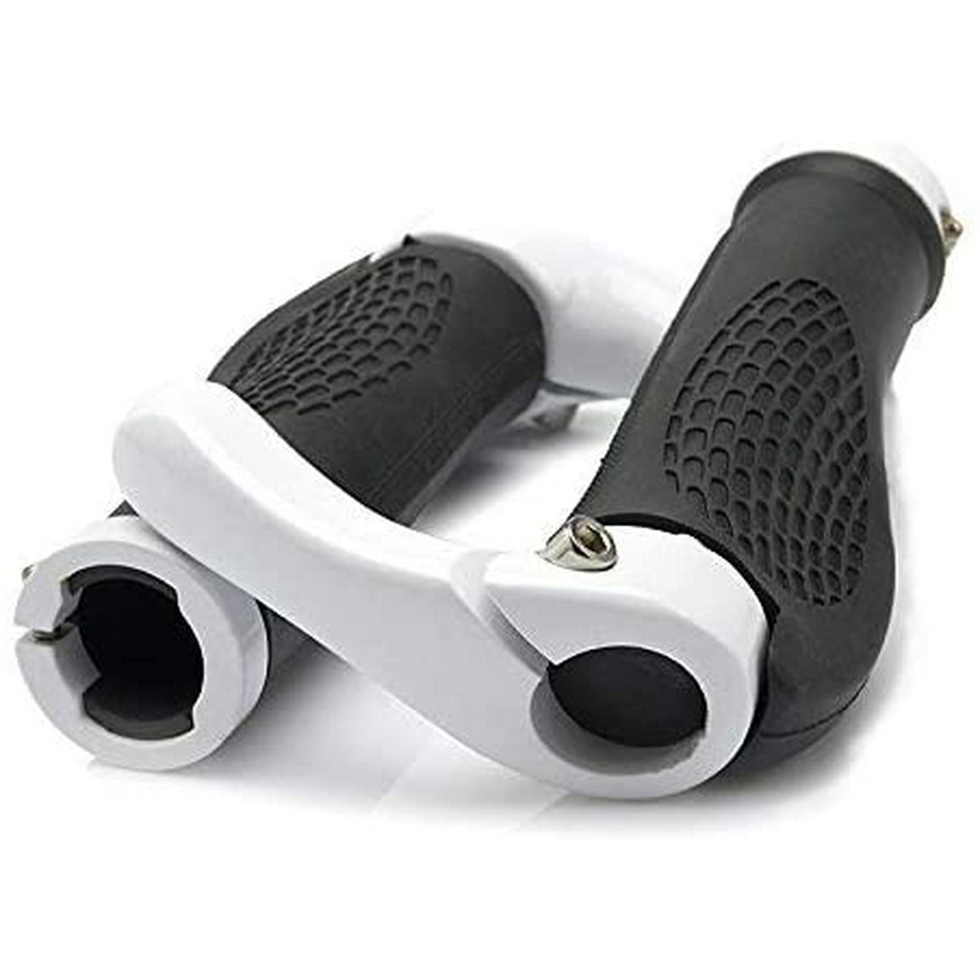Heyrekt Bicycle Handlebar Grips Ergonomic Design Rubber Mtb Mountain Bike Handlebar Grips With Handlebar End Horns Comfortable Protection Suitable For