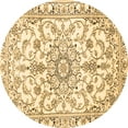 thumbnail image 1 of Ahgly Company Indoor Round Medallion Brown Traditional Area Rugs, 6' Round, 1 of 4