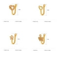 thumbnail image 4 of US 2 Pcs Star Heart Crown Nose Ring Copper Durable Fake Non-Pierced Nose Clip, 4 of 5