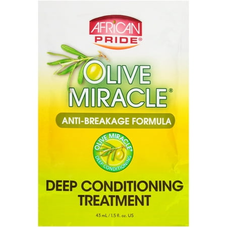 African Pride Olive Miracle Deep Conditioning Treatment 1.5 fl. oz. (Best Heating Cap For Deep Conditioning)