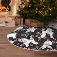 thumbnail image 6 of Kdxio Cute Poodle Dog Print Christmas Tree Skirt Christmas Xmas Tree Skirts Mat for New Year Holiday Christmas Party Decorations-48", 6 of 7