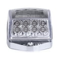 thumbnail image 2 of CCIYU Car Marker Light Truck Cab Marker Light 2Pack 17LED Clear/Amber Top Clearance Roof Running Light With Chrome Base Replacement for Heavy Duty Trucks Trailer for Kenworth for Peterbilt, 2 of 5