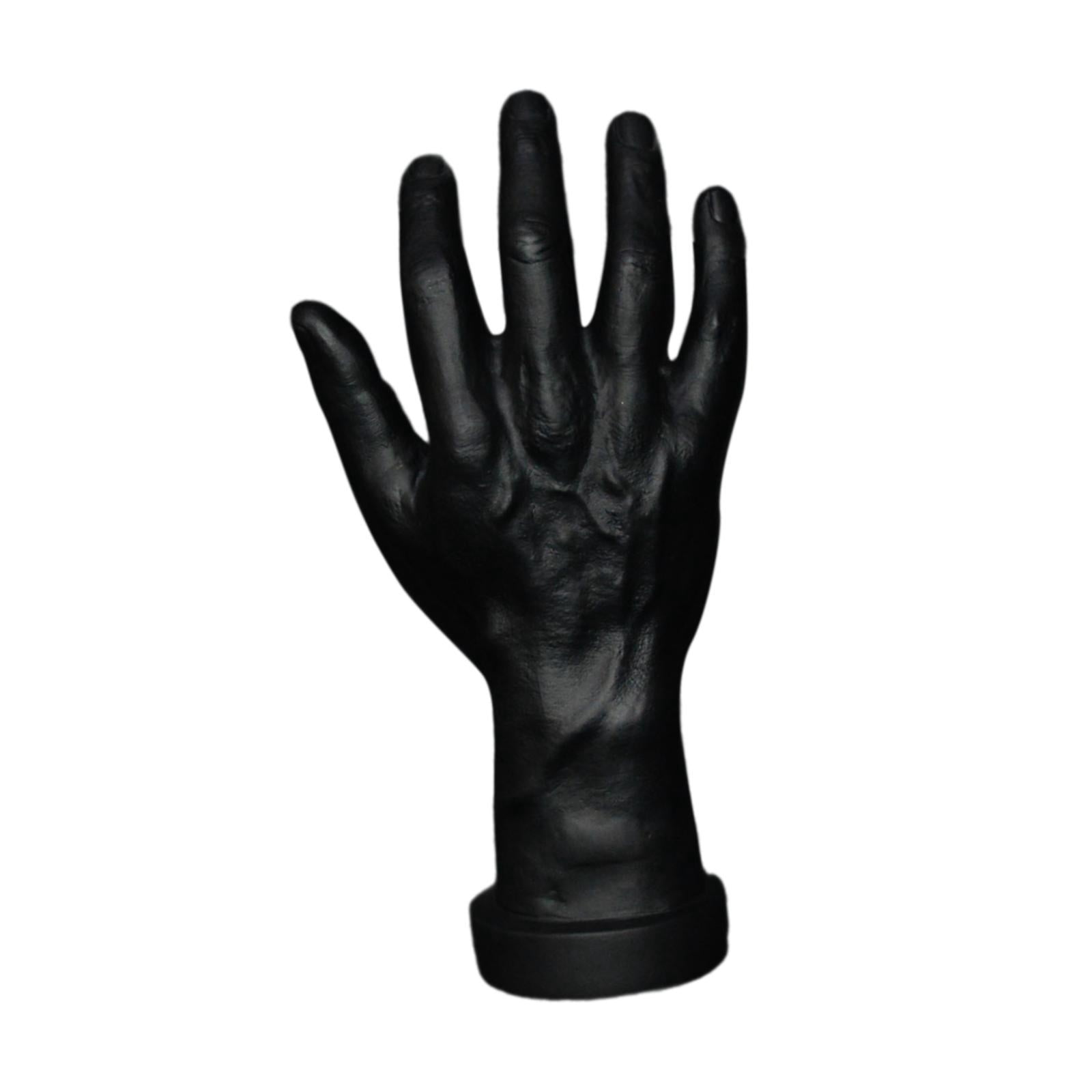 Serenable Hand Model Jokes Toy Lifelike,Photo Props,Fake Hand Mannequin Hand for Cosplay Decoration Jewelry Display Party Nail Training black