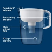 Brita Large 10 Cup Water Filter Pitcher with 1 Brita Elite Filter, Made Without BPA, Huron, White