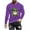Purple, variant on ZRGHAOYLQ St. Patrick's Day Long Sleeve T-shirt Mens Big Tall Crewneck T-shirt Plus Size Shamrock Gnomies Pattern Shirt Tops Slim Fit Lightweight Shirts for Men