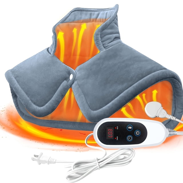 Refurbished InfLuvRealm OnKey Heating Pad for Neck and Shoulders, Weighted Electric Heating Pad with 6 Heat Settings