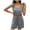 Gray, variant on Women's Casual One Piece Jumpsuits Boyleg Short Romper with Pockets Sleeveless Crewneck Button Overalls Tie Front Loose Rompers for Beach Travel Lounge Wear