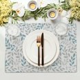thumbnail image 3 of Gray Blue Leaves Placemats Set of 4, Farmhouse Rustic Table Mats 12 X 18 Inch Reversible Leaf Table Placemats Non-Slip Washable Place Mats for Dining Kitchen Table Party Coffee Bar Accessories, 3 of 6