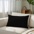 thumbnail image 3 of Black King Size Pillow Cover, Pillowcase Protectors with Zipper, Breathable Decorative Throw Pillow Case Cover, Pure Black Pillow Shams for Couch Sofa 20x36Inch, 3 of 8