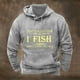 thumbnail image 1 of pstuiky camisas de manga larga para hombre, Sudadera con capucha y bolsillo de manga larga de color liso con estampado para hombre top de hombre m, 1 of 3