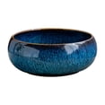 thumbnail image 4 of Maceta de cerámica decorativa, única, esmaltada, estética, multifuncional, redonda. Gradiente azul, 4 of 9