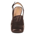 thumbnail image 4 of YDN Women's Closed Square Toe Loafers Special Spiral Heels Slingback Buckled Back Strap Shoes for Party Casual Daily Dressy Pumps Shoes Size 12 Saddle Brown, 4 of 4