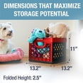 thumbnail image 3 of CleverMade Collapsible Milk Crate 25L Stackable, Red 1 Pack, 3 of 10