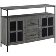 thumbnail image 1 of Radcliff 48" Industrial 3-Door Buffet in Slate Gray, 1 of 14