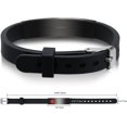 thumbnail image 2 of Bracelet d'Alerte Médicale Double Face Personnalisé Gravé Identification par Identité Bracelet Personnalisé pour Femmes Bande Ajustable Attache de Sécurité[S5974], 2 of 5
