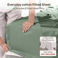 thumbnail image 2 of California Design Den Twin XL Cotton Fitted Sheet, 1 Pc - Soft 100% Cotton Sateen, Deep Pockets, All-Around Elastic - Sage Green- Dark, 2 of 9