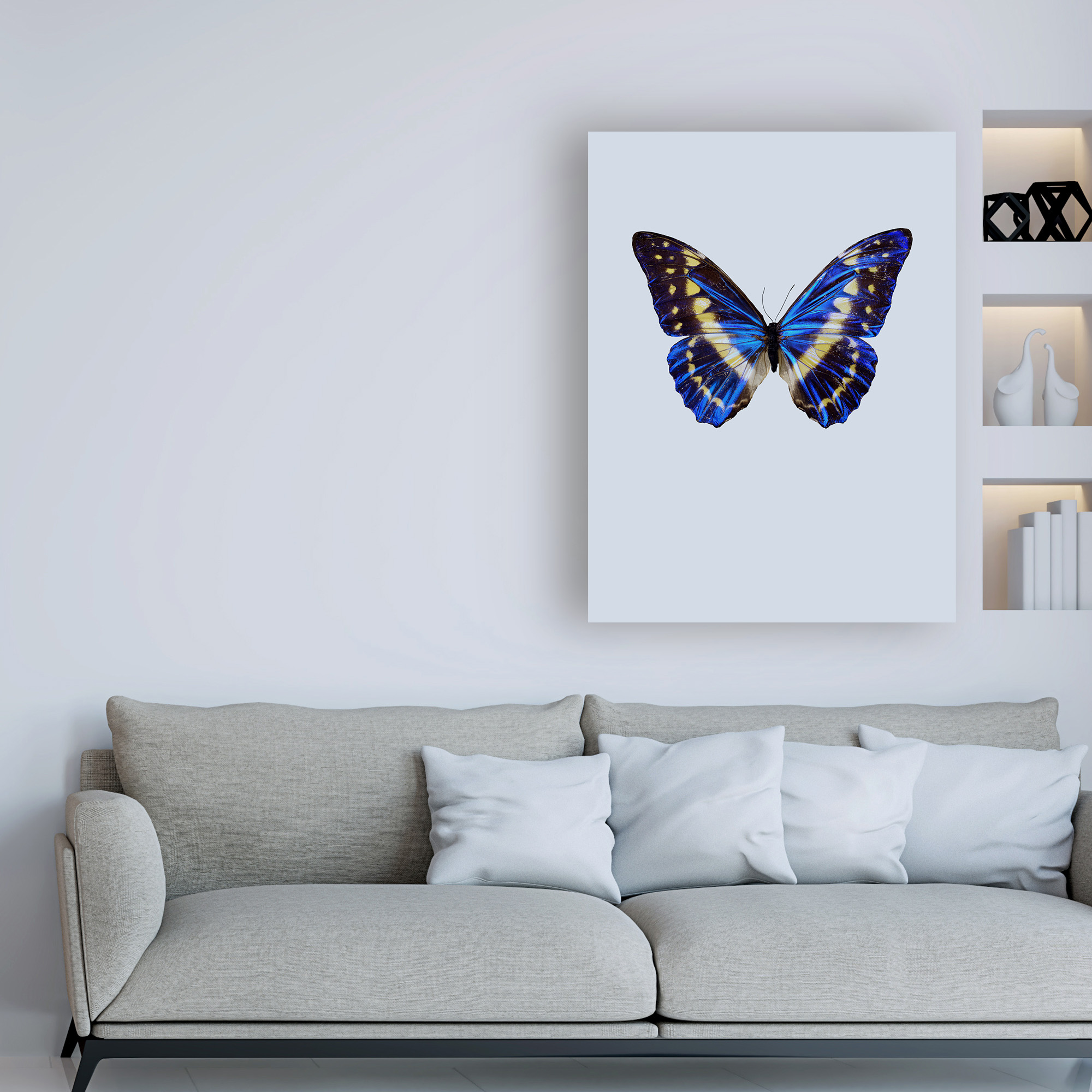 Trademark Fine Art 'Blue Butterfly Study' Canvas Art by Incado