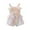 White, variant on Mercatoo Summer Clothes Baby Girls Heart Shaped Print Sleeveless Lace Suspender Ruffle Top Shorts 2Pcs Outfit Kids Set