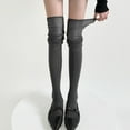 thumbnail image 2 of Womens Crew Socks,In Autumn And Winter Anchorage Red Socks Women's Red Catwalk Models Are Spliced With Knee Socks And Anchorage Stockings Are Piled Up.,Boot Socks For Women,Size:One Size, 2 of 3