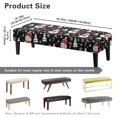 thumbnail image 7 of Whosucclay Snowman Snowflake Candy Print Dining Room Bench Covers Non-Slip Bench Chair Slipcovers Dust Proof Bench Seat Cushion Slipcovers Removable Bench Protectors, Christmas Decor, 7 of 7