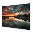 thumbnail image 2 of Designart "Port Sunset III" Modern Landscape Beach Metal Wall Art Prints, 2 of 5
