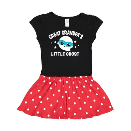 

Inktastic Cute Great Grandpa s Little Ghost with Stars Gift Toddler Girl Dress