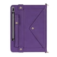 thumbnail image 4 of Allytechgroup Portfolio Carrying Bag Case for Samsung Galaxy Tab S9 FE Plus/ S9+ 12.4", Document Notes Pocket Stand Shoulder Strap Protective Case Cover for Galaxy Tab S9 FE +/ S9+, Purple, 4 of 7