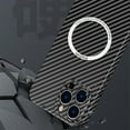 thumbnail image 4 of TECH CIRCLE Phone Case for iPhone 11 Pro Max Carbon Fiber Pattern Ultra Slim Thin Shockproof Protection Magnetic MagSafe Case For iPhone 11 Pro Max,Black, 4 of 6