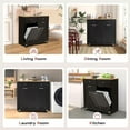 thumbnail image 6 of EROMMY Double Tilt Out Trash Can Cabinet, 10+9 Gallon Wooden Kitchen Garbage Bin with Deodorizing Function, Recycling Storage Cabinet with Hideaway Drawer for Living Room&Bathroom, 6 of 7