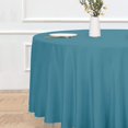 thumbnail image 2 of LAICAIW Round Tablecloth-108 Inch-Water Resistant Spill Proof Washable Polyester Table Cloth Decorative Fabric Table Cover for Dining Table, Buffet Parties and Camping, Teal, 2 of 7