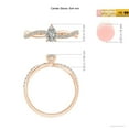 thumbnail image 3 of ANGARA Natural Diamond Twisted Shank Engagement Ring in 14K Rose Gold for Women (Size-6x4mm| Color-K| Clarity-I3) | April Birthstone, Anniversary, Jewelry Gift for Women | Natural Diamond Ring, 3 of 7