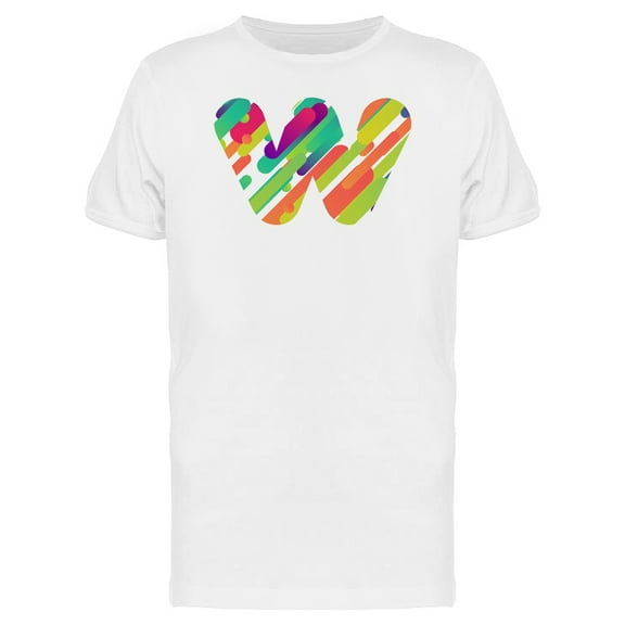 Colorful Letter W Tee Men's -Image by Shutterstock