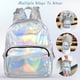 thumbnail image 5 of Elegante mochila holográfica Hologram School Shoulder Bag Satchel para niñas (gris), 5 of 6