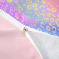 thumbnail image 4 of meiyoeat Pastel Rainbow Leopard Print Twin Duvet Cover,Colorful Animal Pattern Twin Bedding For Girl,Reversible,2pcs,1 Duvet Cover and 1 Pillowcase, 4 of 6
