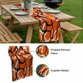 thumbnail image 5 of Orange Geometric Table Runner - 90 Inch Long, Kitchen Dining Table Runner Dresser Scarves, Black White Striped Abstract Lines Art Farmhouse Decor for Coffee Tables Wedding Party Banquet, 5 of 8