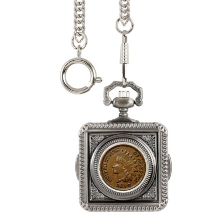 American Coin Treasures American Coin Treasures 1800's Indian Penny Men's Pocket Watch