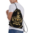 thumbnail image 3 of Drawstring Backpack, Sunflower In Gold And Black Light Waterproof Sports Gym Bag Draw String Back Bag for Men Women, Sackpack Cinch Workout Bag for Sports, Travel, Swimming, Beach, 3 of 8