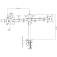 thumbnail image 2 of Soporte de escritorio Taika para 2 monitores TK-DM10272 VESA 100x100mm 10'-27' Max. 8Kg, 2 of 3