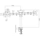 thumbnail image 2 of Soporte de escritorio Taika para 2 monitores TK-DM10272 VESA 100x100mm 10'-27' Max. 8Kg, 2 of 3