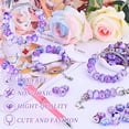 thumbnail image 4 of 120pcs European Large Hole Beads, Assortments Charm Lampwork Murano Spacer Craft Beads for DIY Charms Bracelet Necklace Earring Jewelry Making Supplies(Purple), 4 of 7