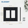thumbnail image 4 of Wall Plate Midsize Decorator/Rocker, Black,2 Gang(10-Pack), 4 of 7