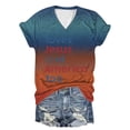 thumbnail image 1 of UANWENN T-Shirt à Manches Courtes Col en V pour Femmes Décontracté Confortable Basique Doux pour Usage Quotidien avec Design Tendance T-Shirt Raglan Femmes Hauts de Travail Amples Femmes T-Shirts Amples Femmes Chemises à Manches Longues, 1 of 2