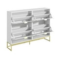 thumbnail image 6 of Fiogmub Shoe Storage Cabinet, 2 Flip Drawers, Wooden Shoe Rack Organizer, Entryway, 6 of 7