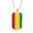 Military Chain (Gold), variant on Guinea Flag Dog Tag Necklace Stainless Steel 24" Chain Silver Tone or Gold Tone