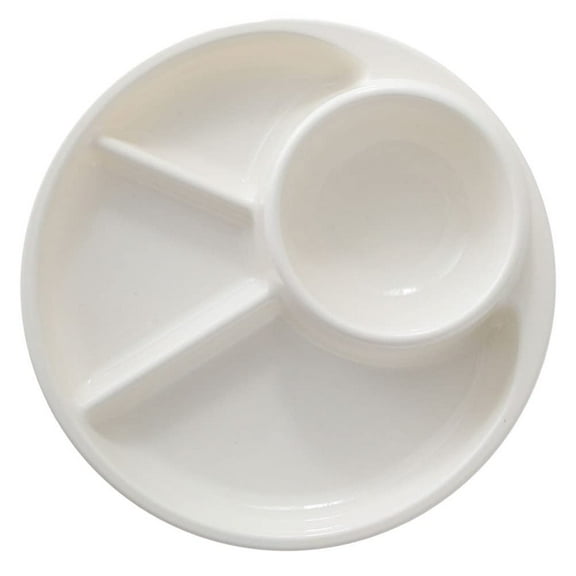 1Pc Portion Control Plate, Divided Diet Plates Bariatric Diet Nutrition Plates Dessert Lunch Pasta Sauce Dish